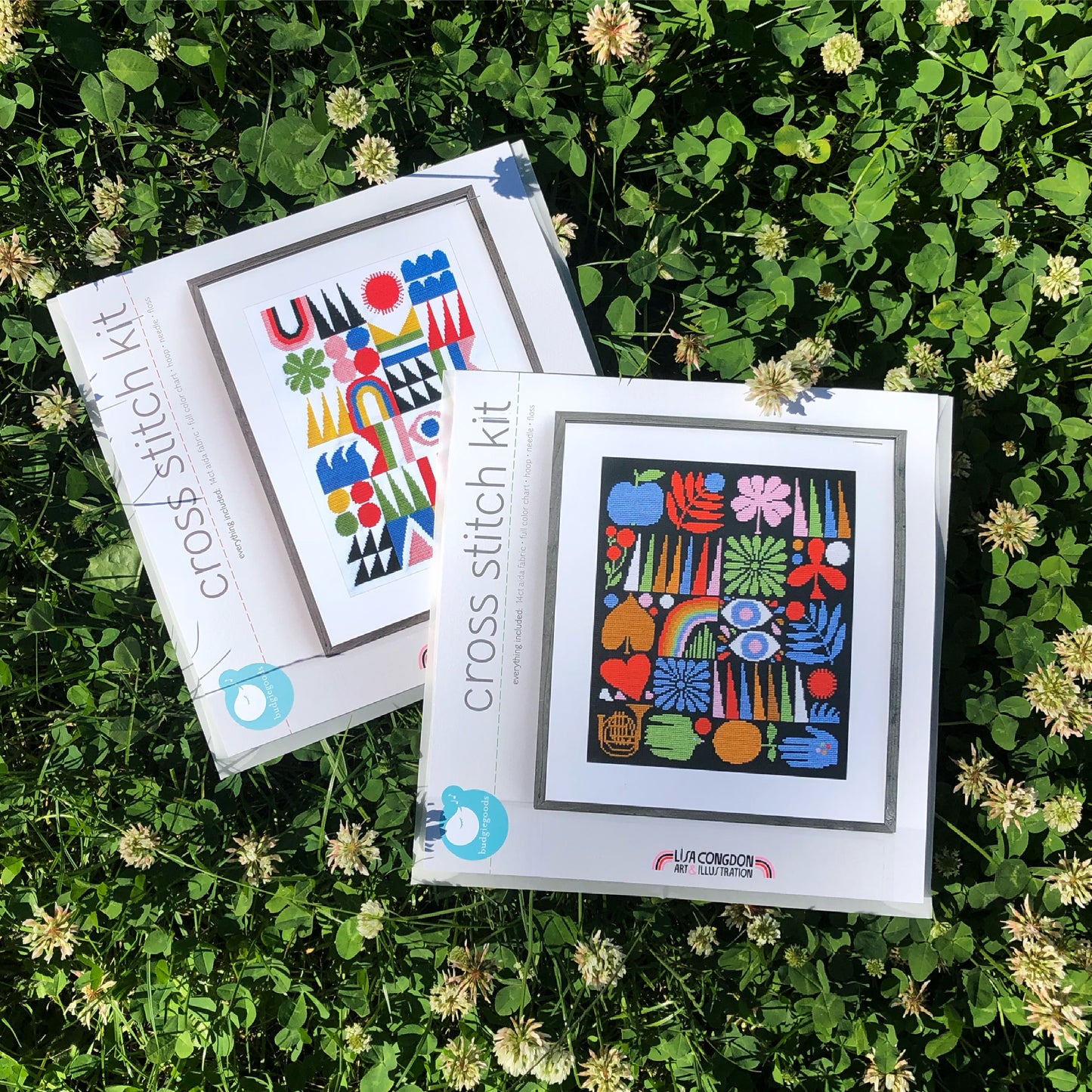 Joyful Grid cross stitch kit