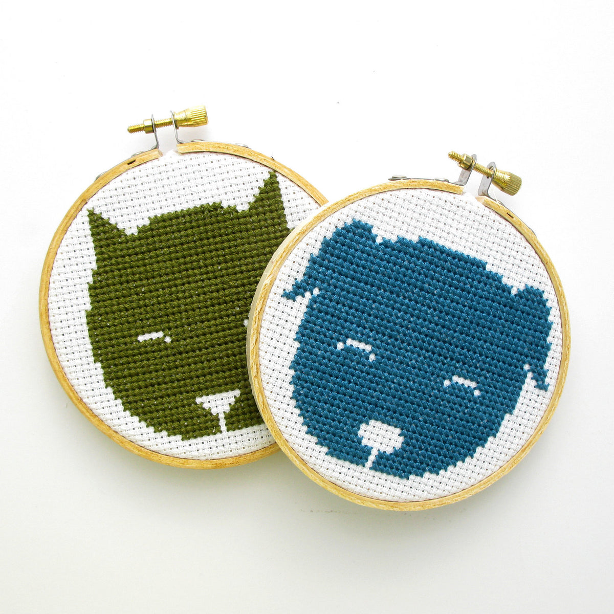 Cat cross stitch kit – budgiegoods