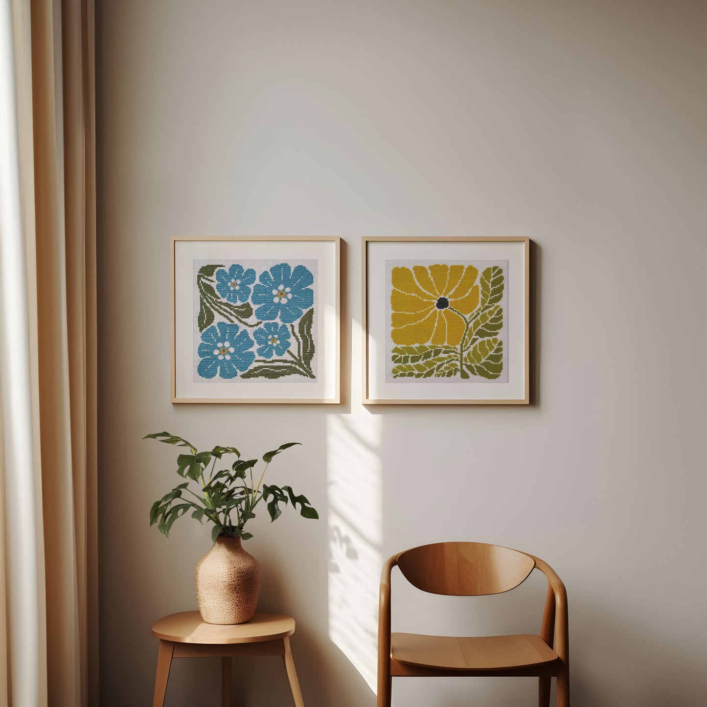 FORGET ME NOT learn to cross stitch kit