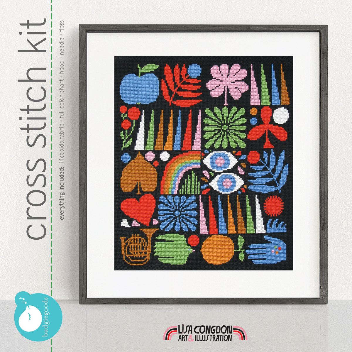 JOUYFUL GRID counted cross stitch kit