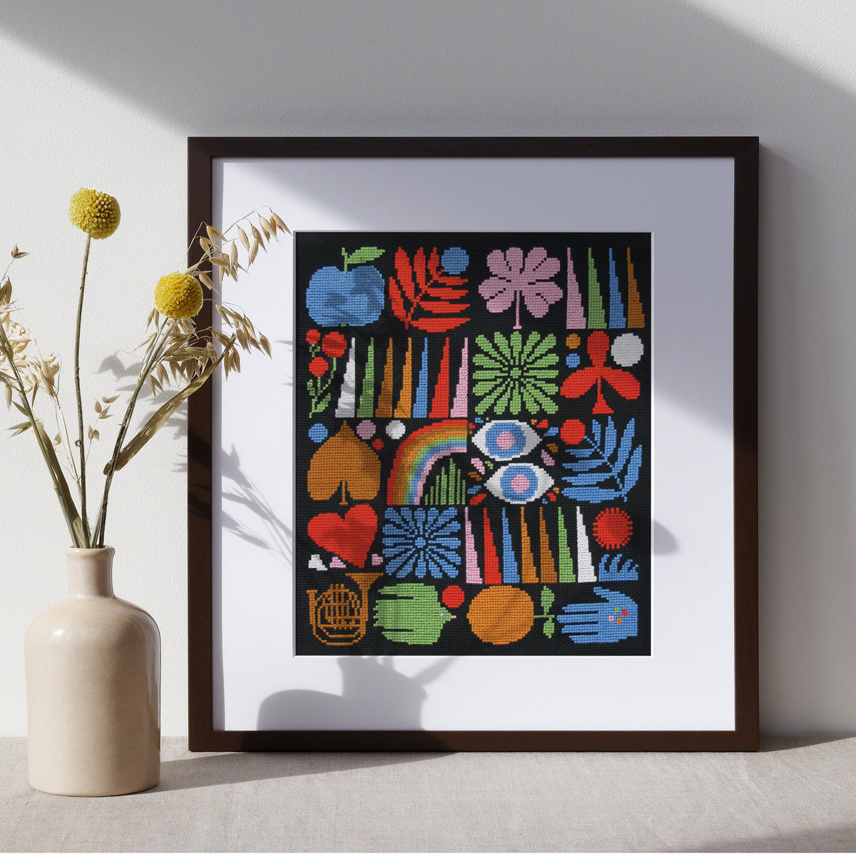 JOUYFUL GRID counted cross stitch kit