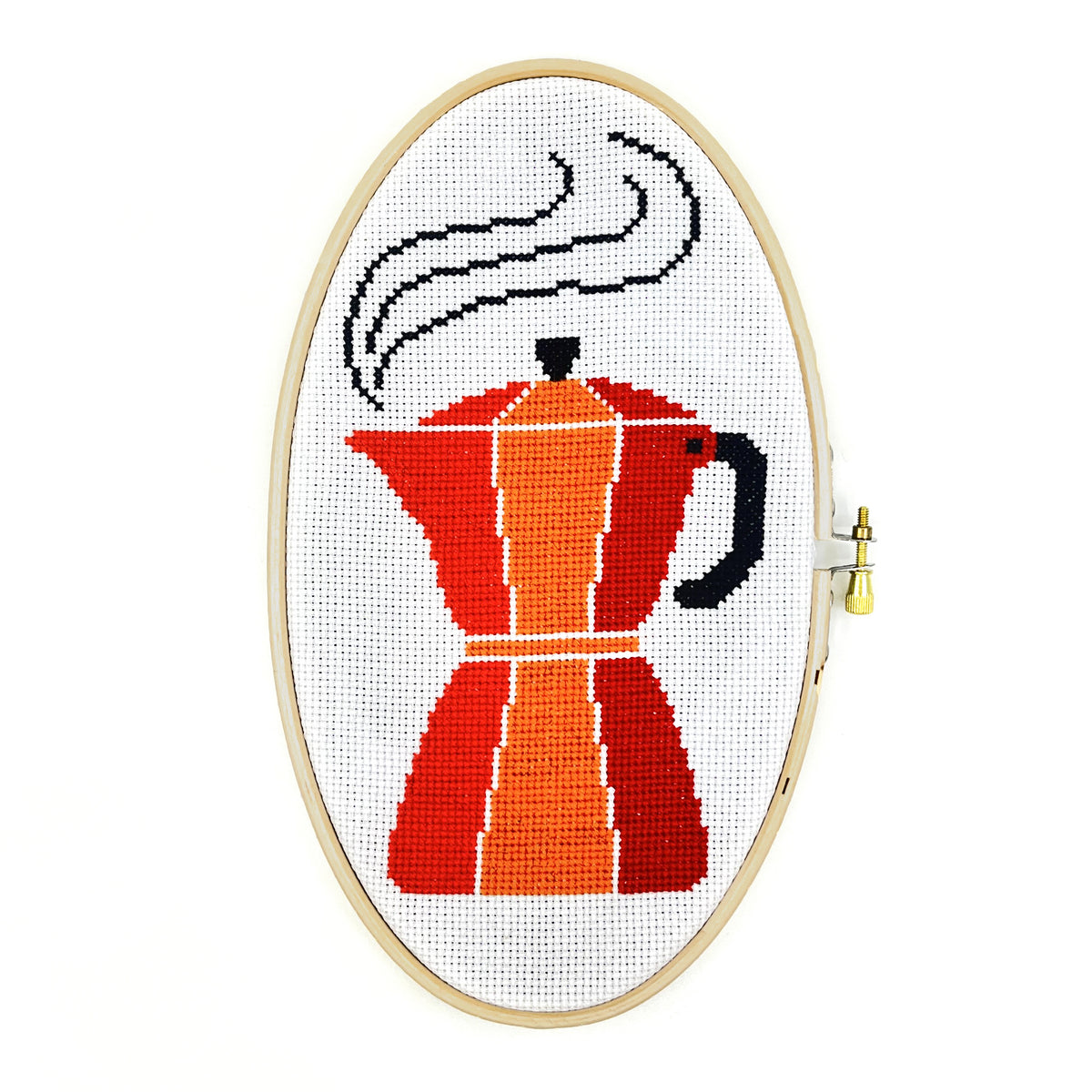 MOKA POT learn to cross stitch kit