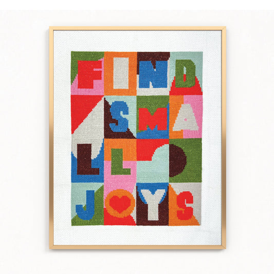 Framed colorful text art with motivational quote on a white background