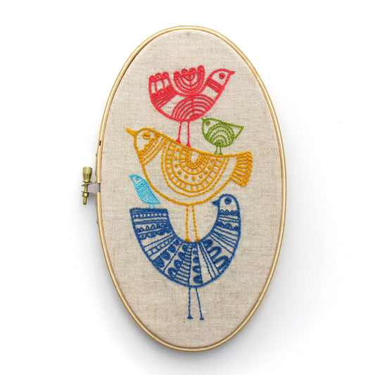 Birds embroidery kit