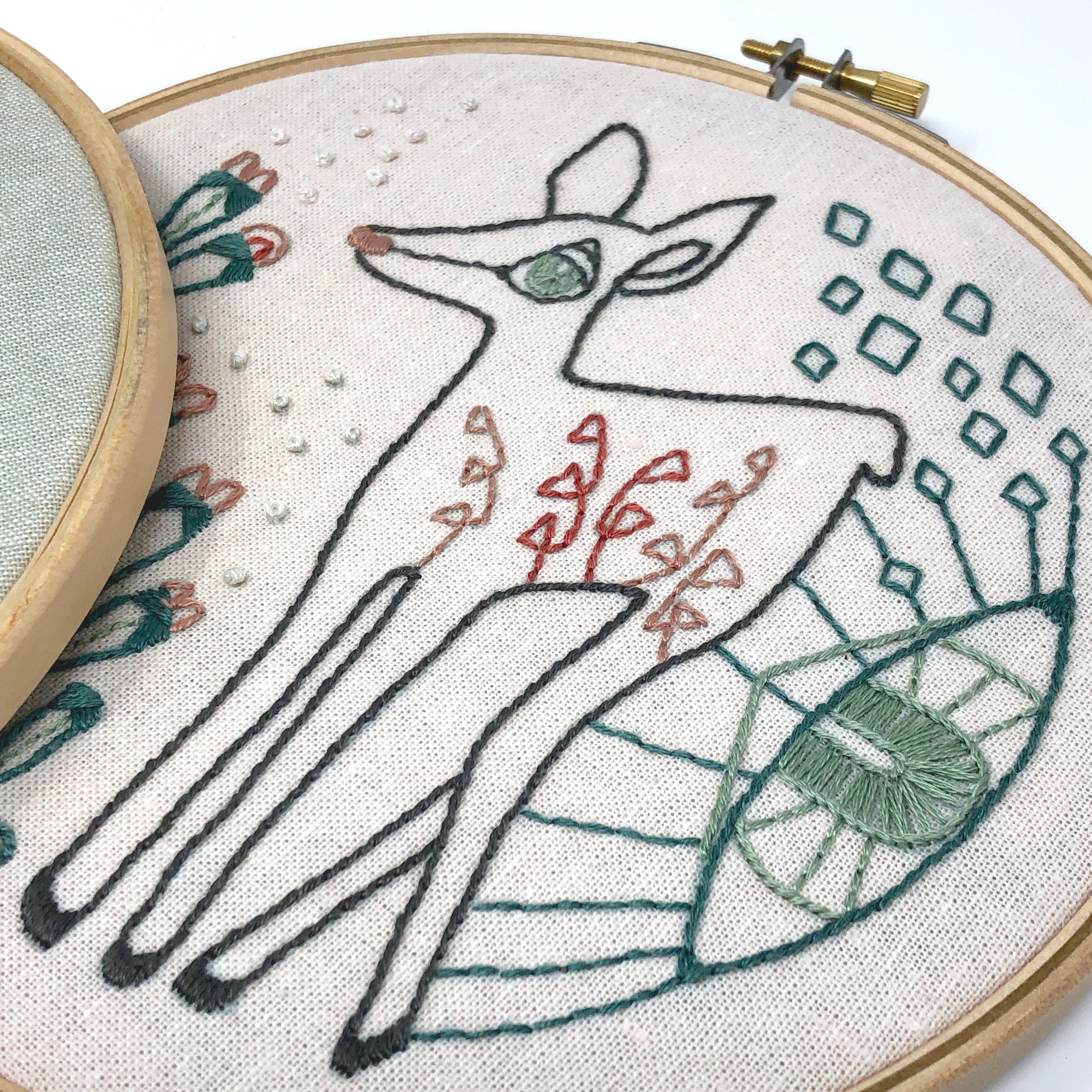 Doe embroidery kit