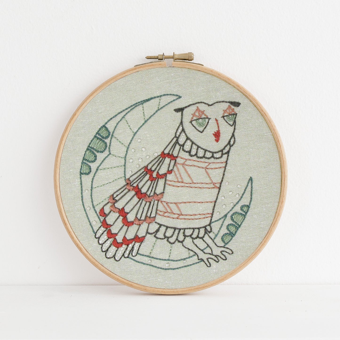 Owl embroidery kit