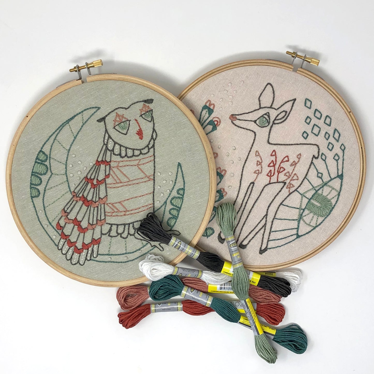 Owl embroidery kit