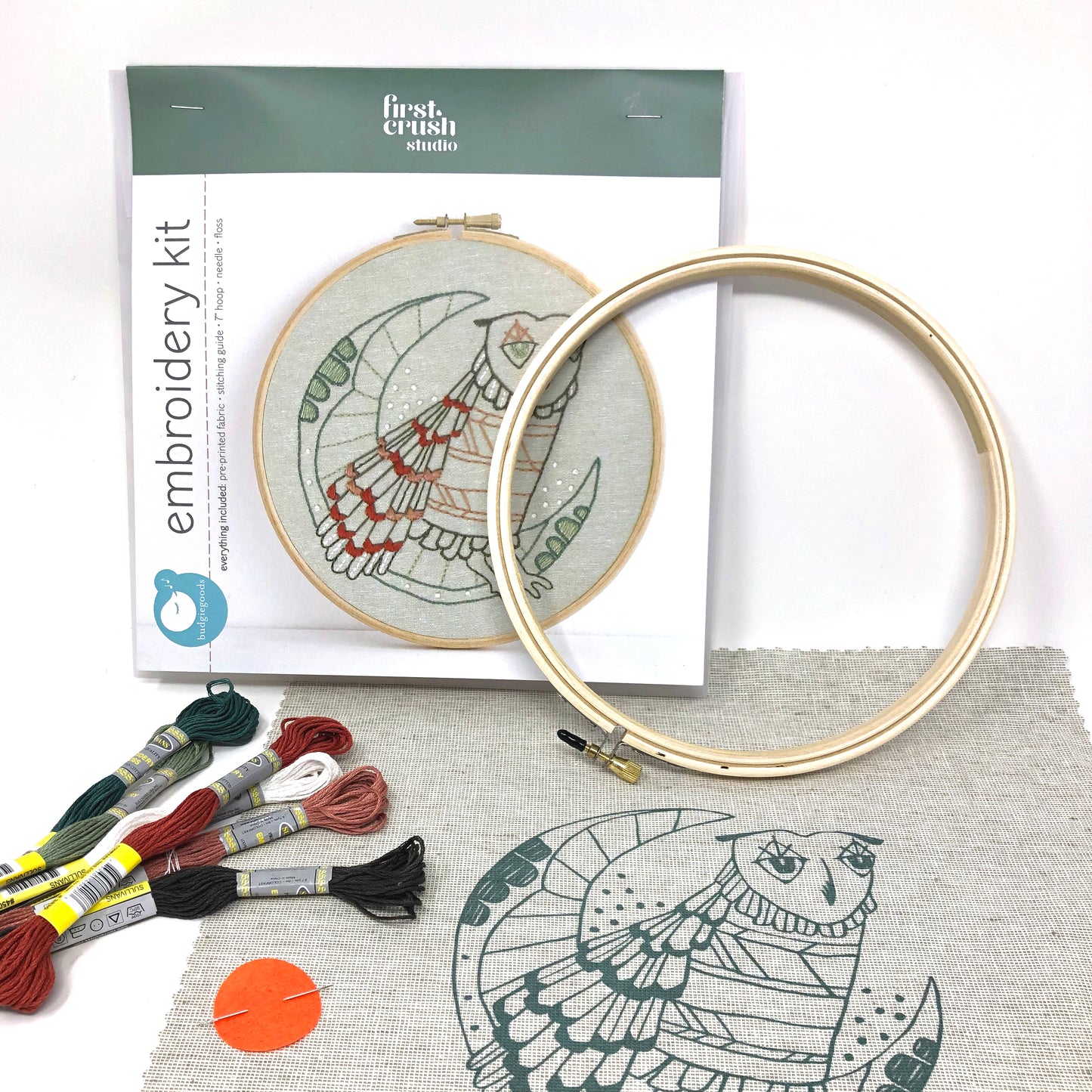 Owl embroidery kit