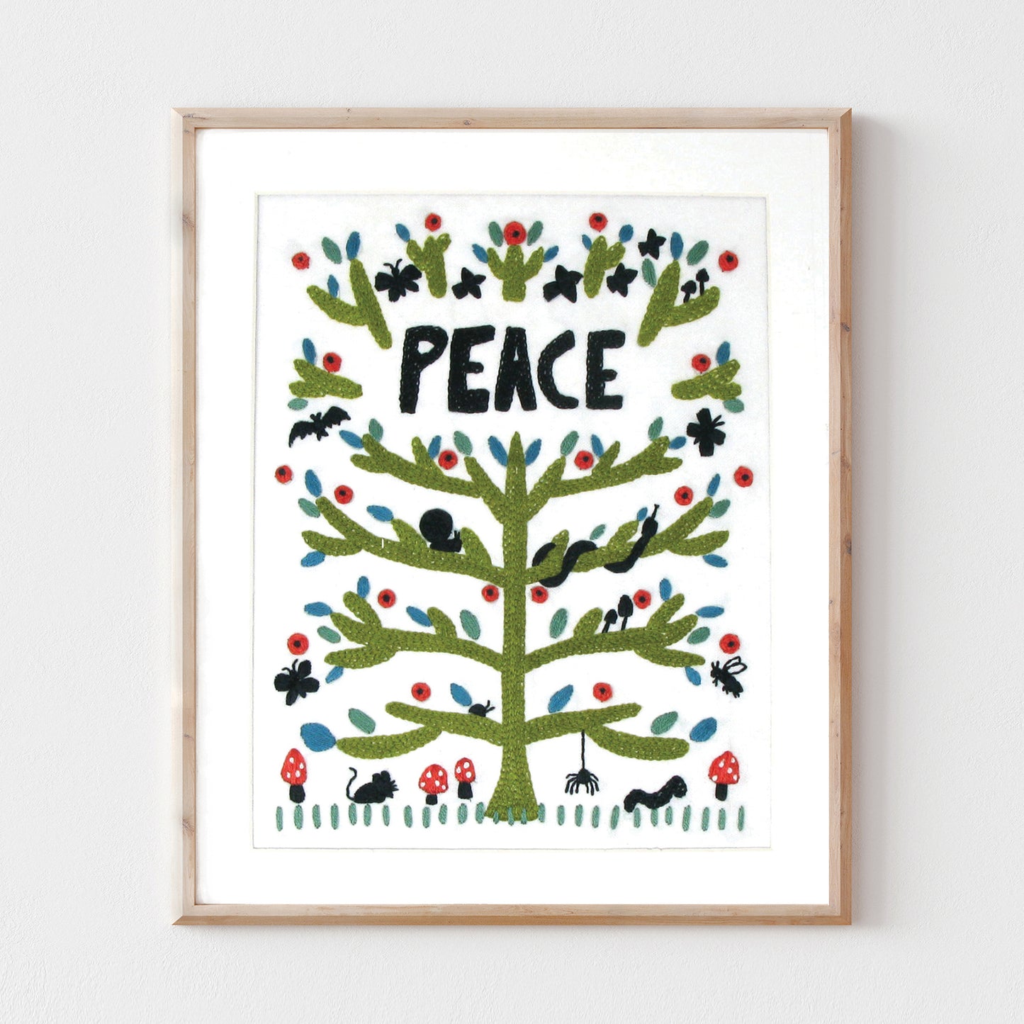 Peace embroidery kit