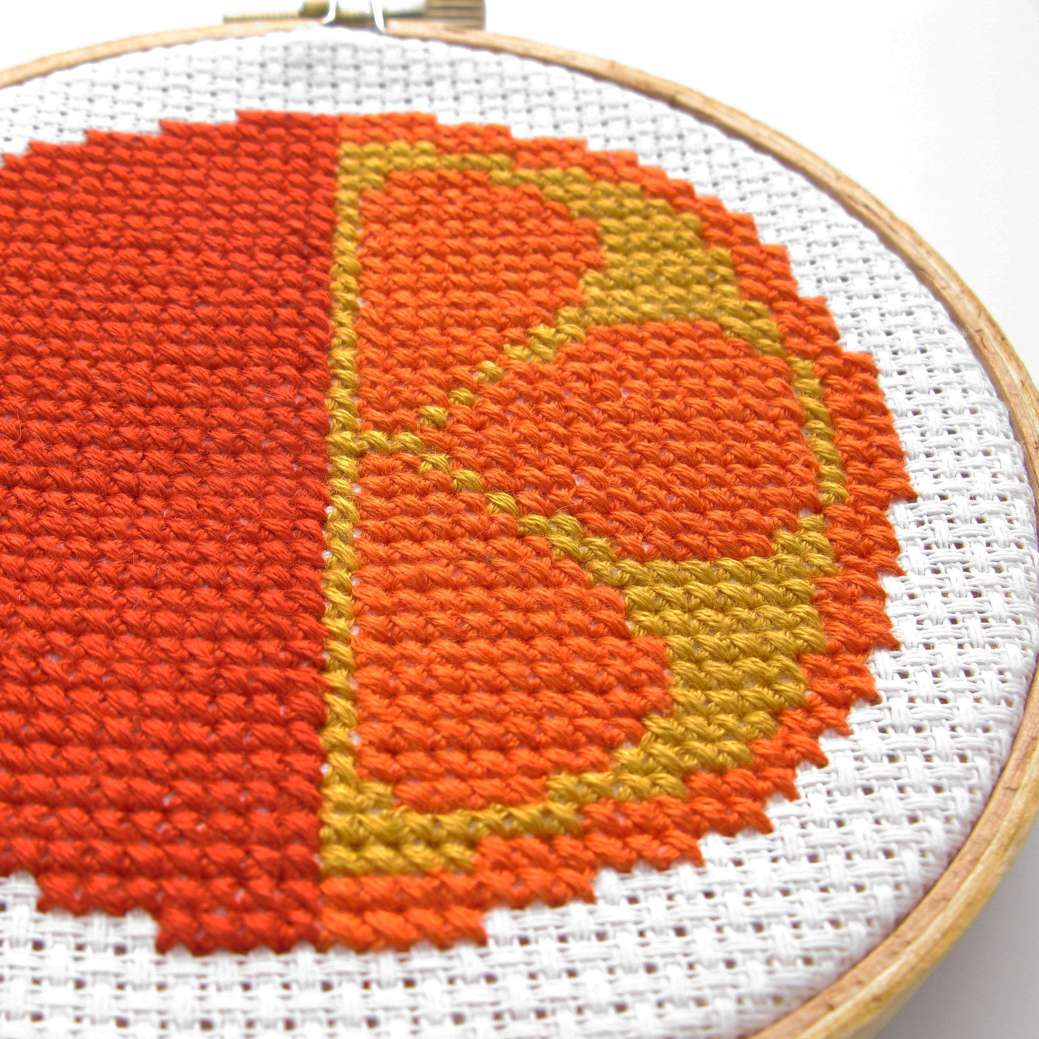 Orange Cross Stitch Kit